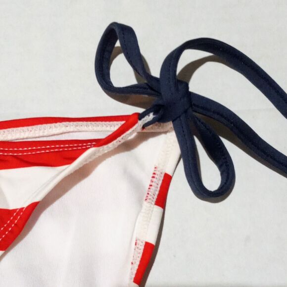 Vtg Old Navy American Flag String Bikini-Small-Shaka-Hang Loose-Y2K-Lined-NEW - Picture 7 of 11